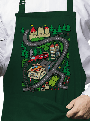 Silnice zástěra Bottle Green