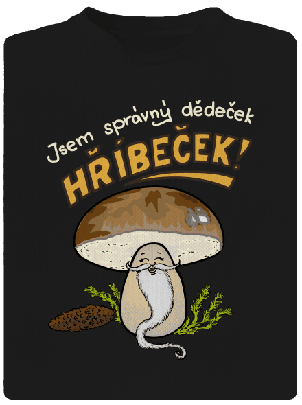 Babka a hříbeček pánské sportovní tričko Black