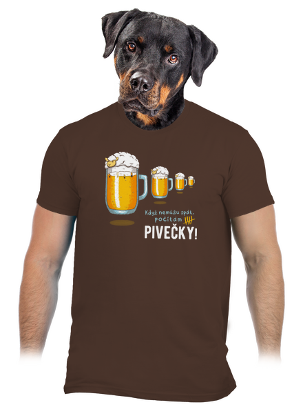 Pivečka pánské tričko Brown