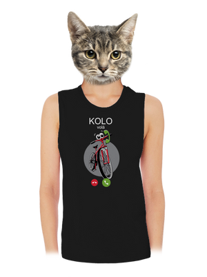 Kolo volá dámské tílko volné Black