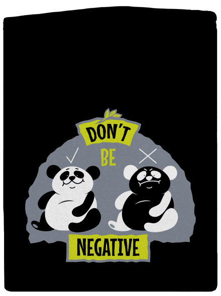 Don't be negative pánská mikina na zip Black