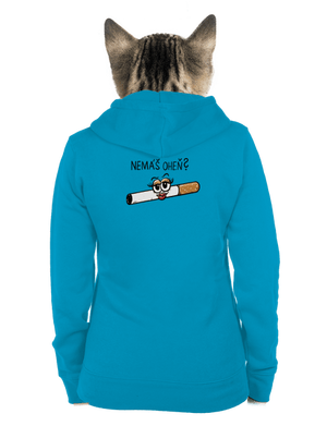 Cígo a oheň dámská mikina na zip Blue Atol