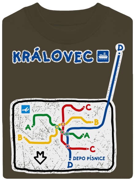 Metro Královec unisex mikina bez kapuce Urban Khaki