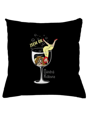 Ovíněná královna polštář Black