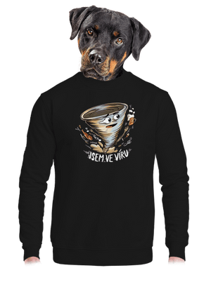 unisex mikina bez kapuce