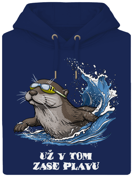 Už v tom zase plavu unisex mikina premium Navy