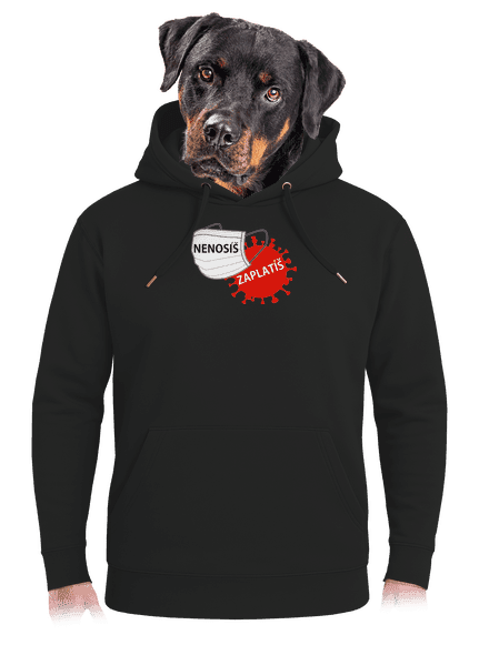 Nenosíš zaplatíš unisex mikina premium Dark Black