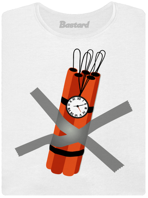 Dynamit dámské tričko s lemem White