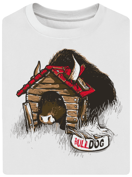 Bulldog unisex tričko oversized White