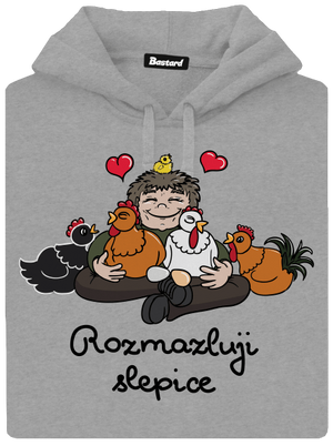 Rozmazluji slepice pánská mikina klokanka Light Melange