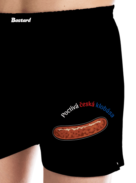 Poctivá buchta a klobása pánské trenky Black