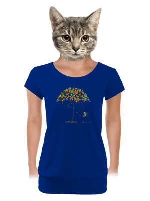 Radost z podzimu dámské tričko s lemem Royal Blue Mal