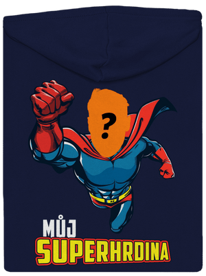 Můj superhrdina pánská mikina na zip Navy