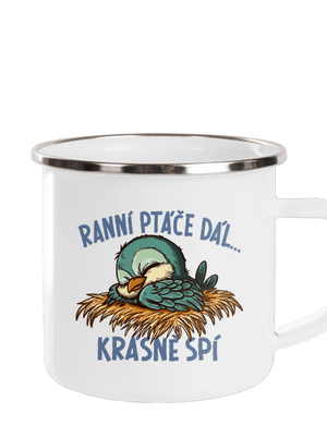 Ranní ptáče spí plecháček White