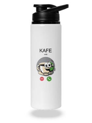 Kafe volá lahev na vodu White