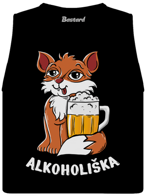 Pivní Alkoholiška dámské tílko volné Black