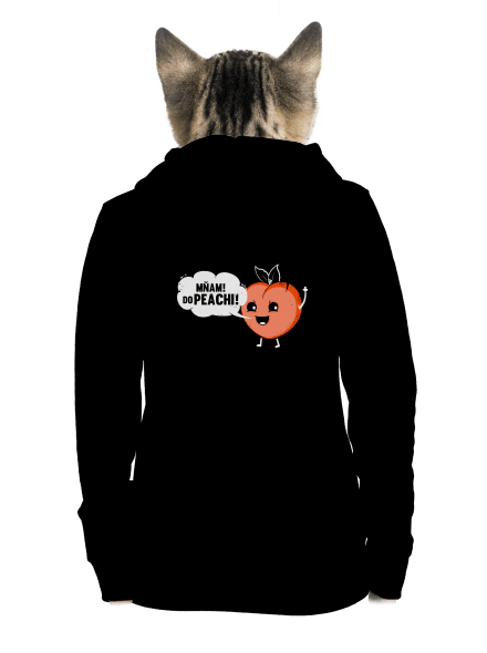 Mňam do peachi dámská mikina na zip Black