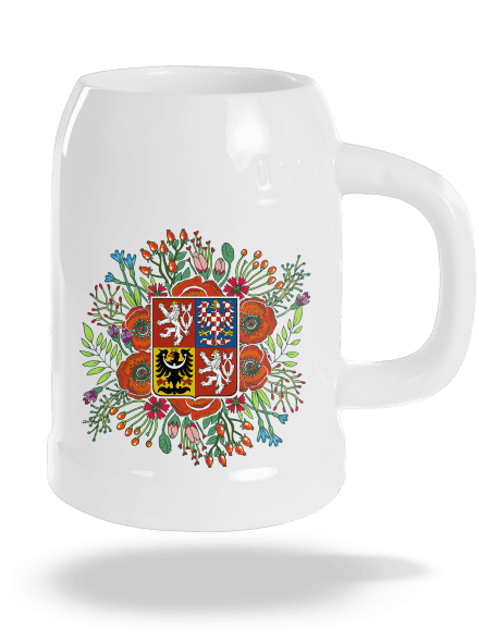 Moje rodná země Česká republika  půllitr White