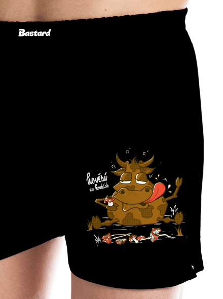 Hovězí na houbách pánské trenky Black