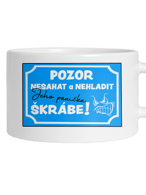 Pozor, nesahat hrnek makronka White