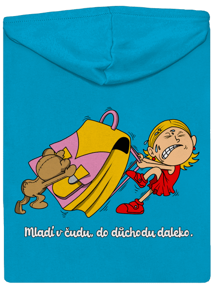Školačka dámská mikina na zip Blue Atol