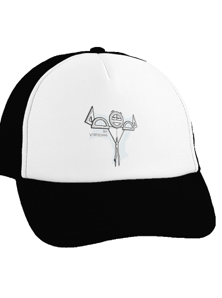 Vyrýsovanej kšiltovka truckerka Black cap