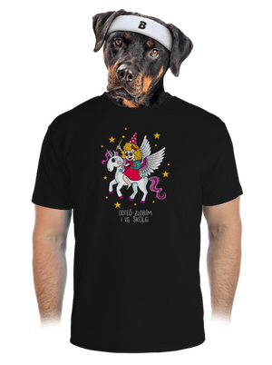 Holka ve škole pánské sportovní tričko Black