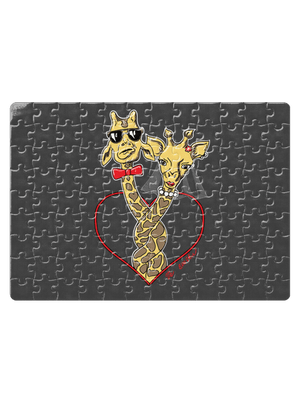 Žirafy ve svazku puzzle White