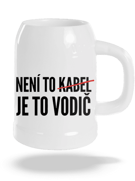 Je to vodič půllitr White