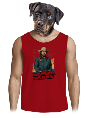 B19: Chuck Norris z Walker, Texas Ranger pánské tílko Red