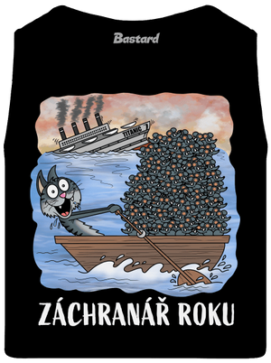 Záchranář roku pánské tílko Black