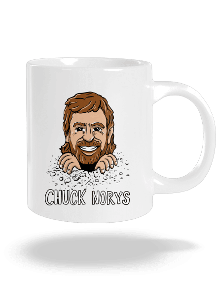 Chuck Norys velký hrnek White