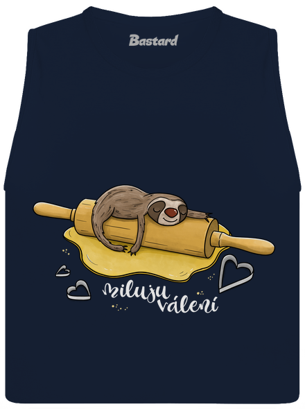 Miluju válení dámské tílko volné Navy