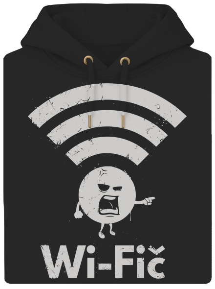 Wifič unisex mikina premium Dark Black