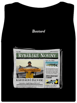 Rybářské noviny dámské tílko klasické Black