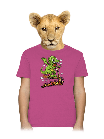 Jsem drak dětské tričko Fuchsia