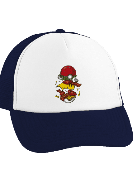 Pokémon burger kšiltovka truckerka French Navy cap