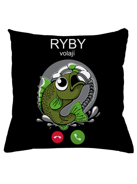 Ryby volají polštář Black