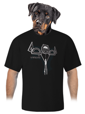 Vyrýsovanej unisex tričko oversized Black