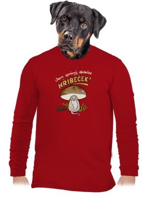 Babka a hříbeček pánské dlouhý rukáv Red