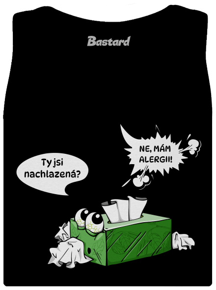 Mám alergii dámské tílko klasické Black
