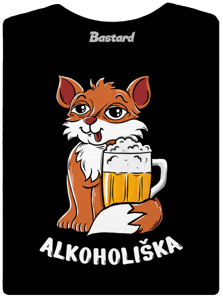 Pivní Alkoholiška dámské tričko premium Black