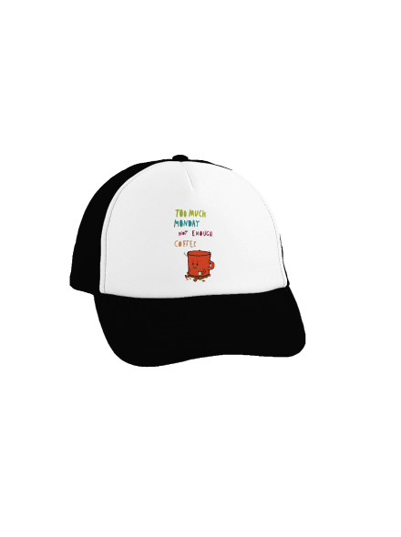 Pondělní kafe kšiltovka truckerka Black cap
