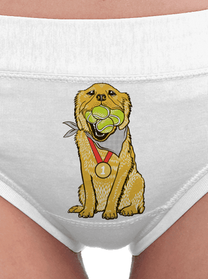 Zlatý retrívr dámské kalhotky White