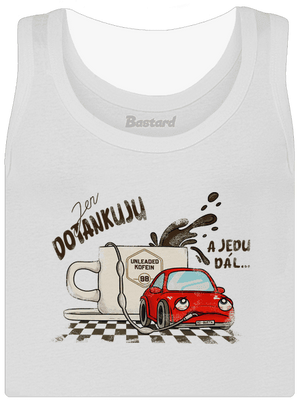 Dotankuju a jedu dámské tílko klasické White