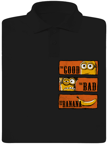 Hodný zlý a banán pánská polokošile Black