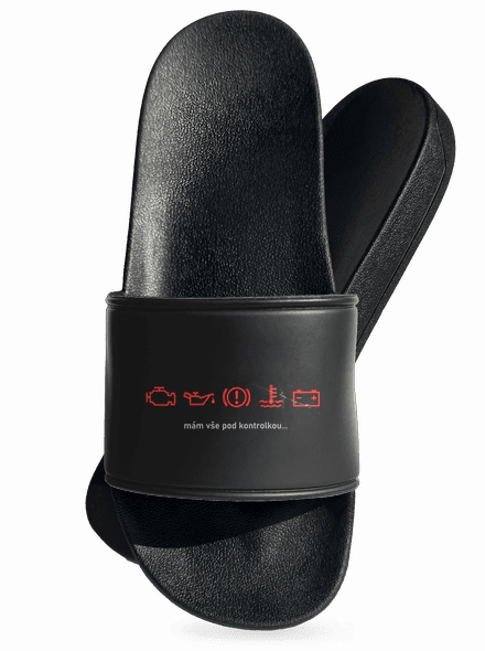 Pod kontrolkou pantofle Black