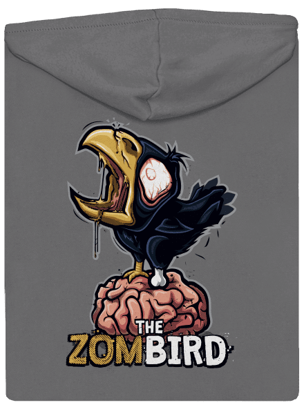 Zombird dámská mikina na zip Steel Gray