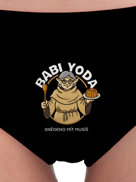 Babi Yoda dámské kalhotky Black