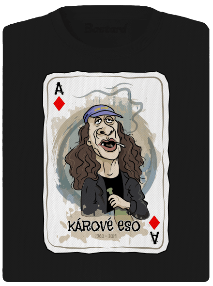 Kárové eso Jirky Káry dámské sportovní tričko Black